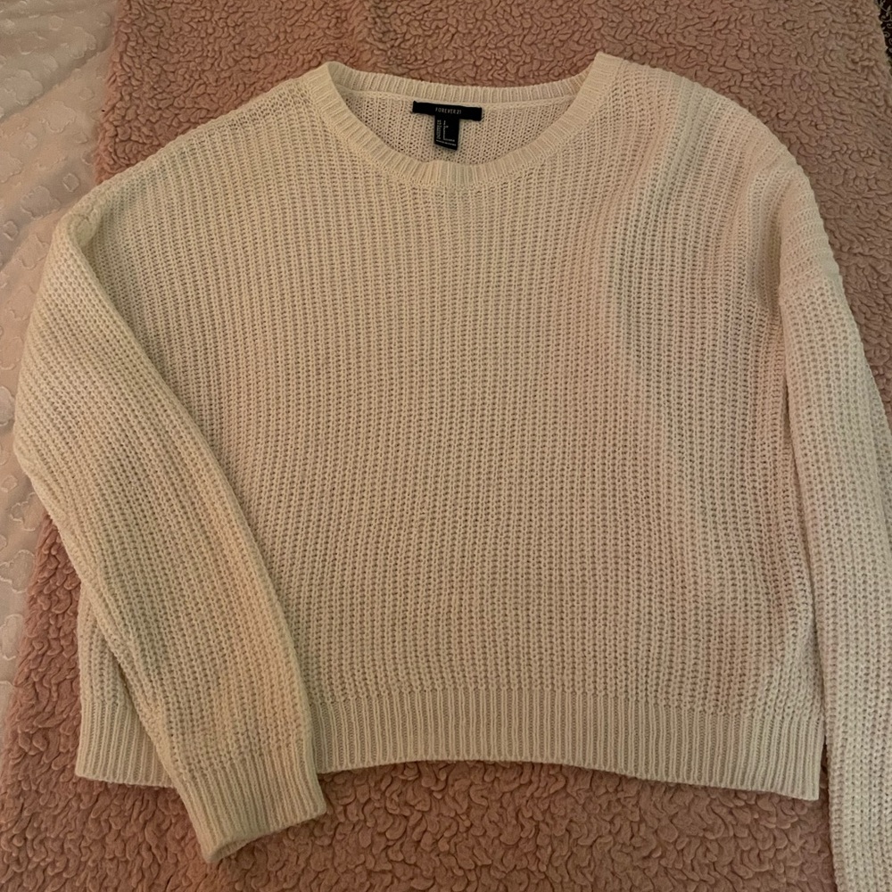 comfy white boat neck sweater